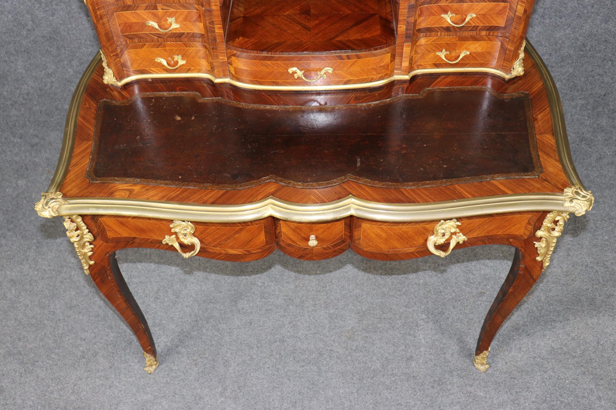 Antique 19th Century French Louis XV Style Ormolu Mounted Ladies Desk by Leon Dromard, Writing Desk - Image 8