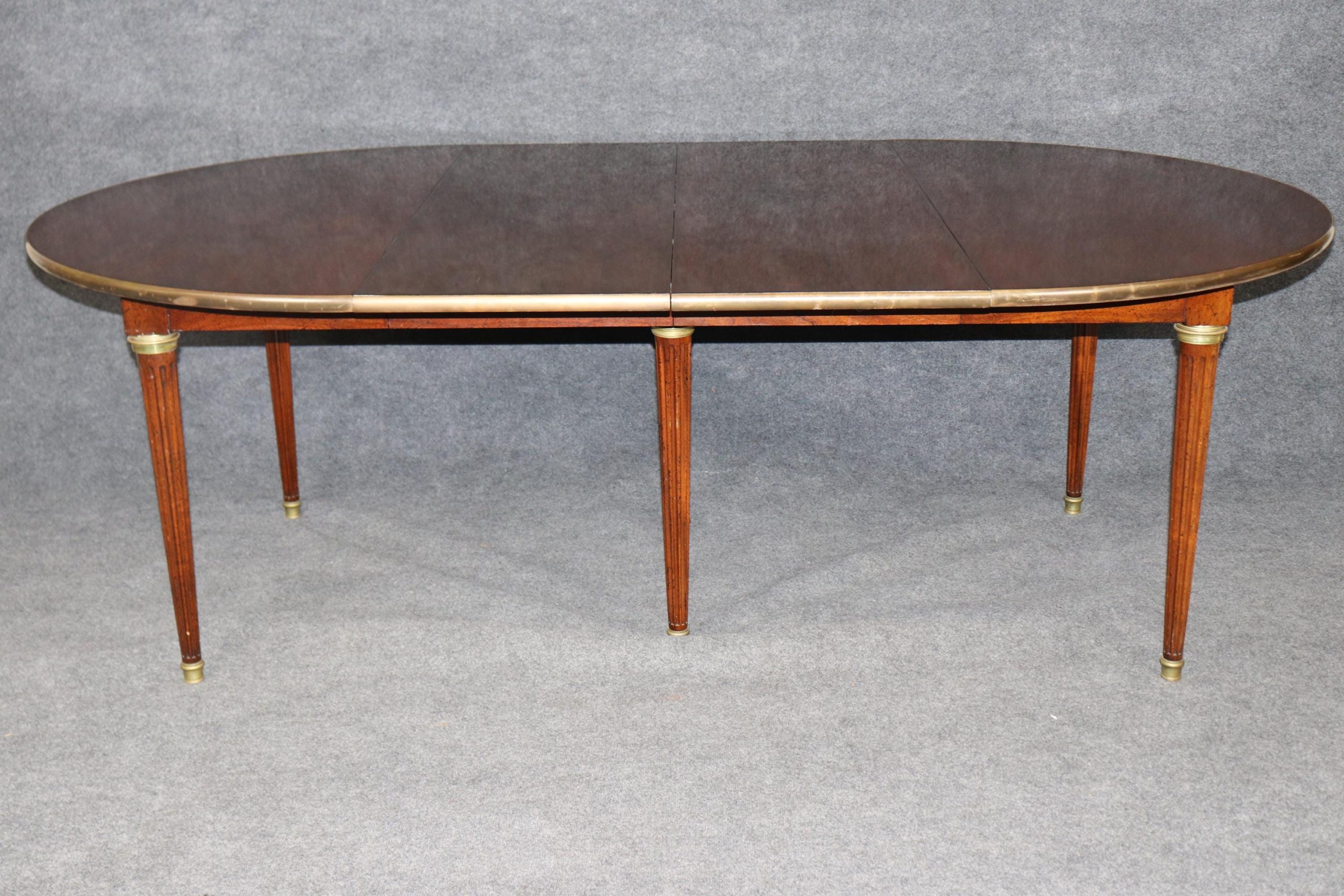 Maison Jansen Louis XVI Directoire Style Dining Room Table with 2 Leaves, Dining Room Furniture - Image 2