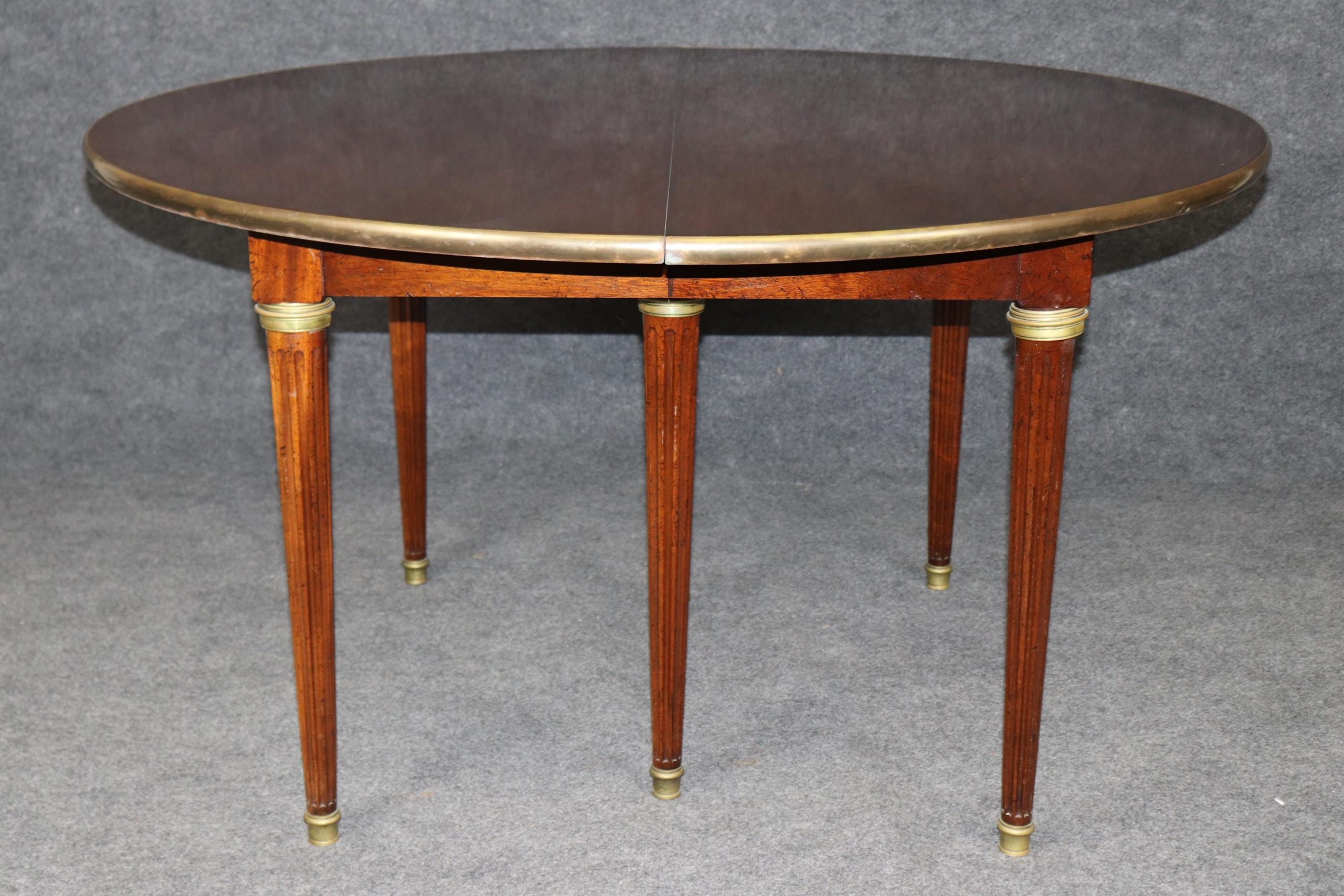 Maison Jansen Louis XVI Directoire Style Dining Room Table with 2 Leaves, Dining Room Furniture - Image 7