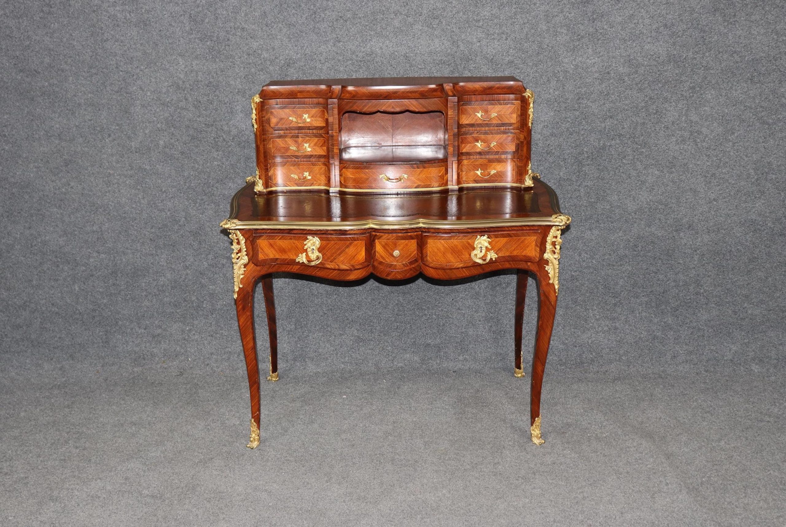 Antique 19th Century French Louis XV Style Ormolu Mounted Ladies Desk by Leon Dromard, Writing Desk