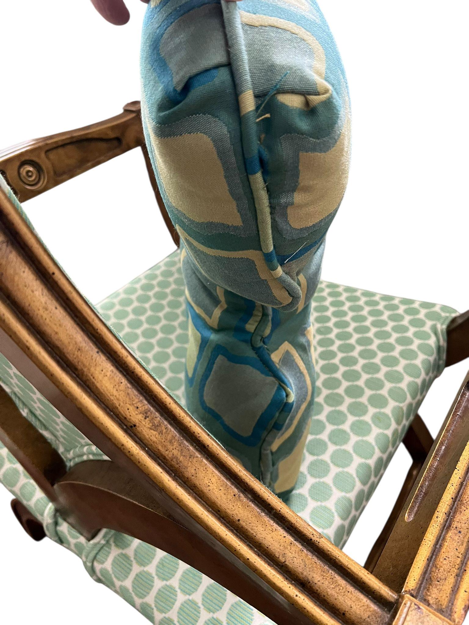 1960’s-1970’s Hollywood Regency Klismos Style Upholstered Chairs” - Image 6